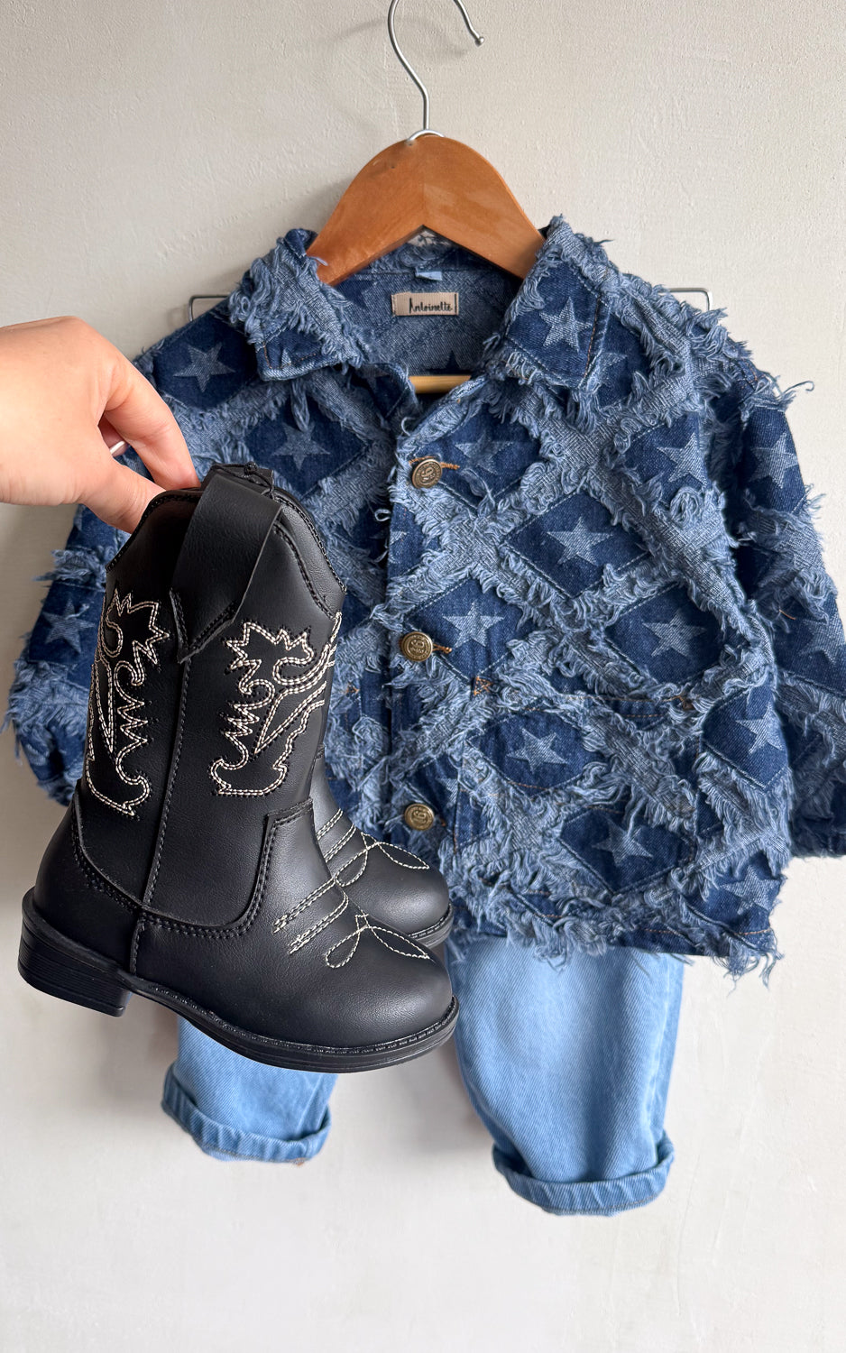 CAZADORA DENIM ESTRELLAS