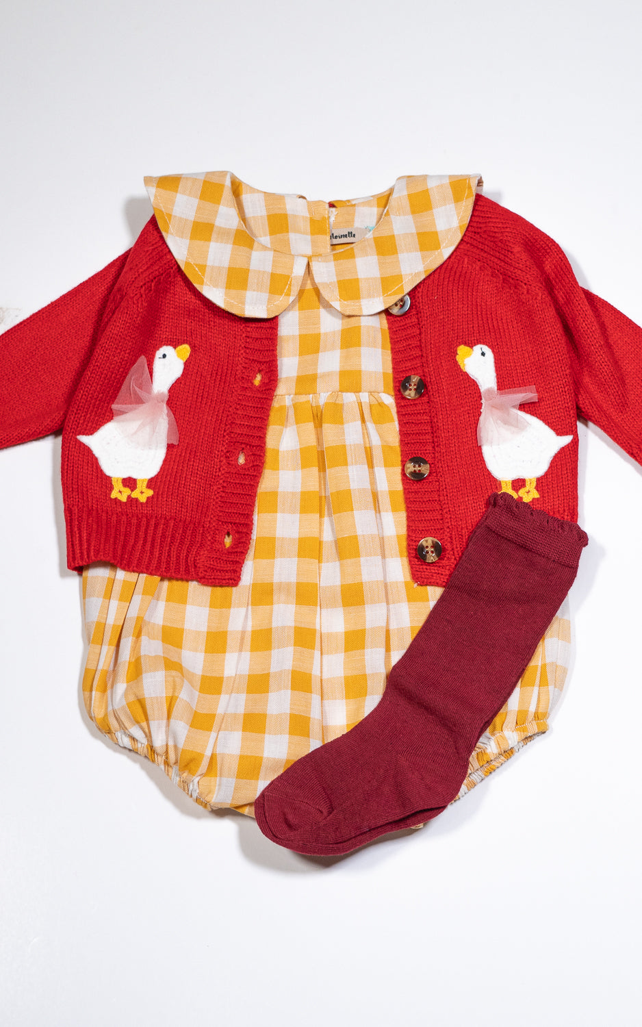CARDIGAN ROJO PATITOS