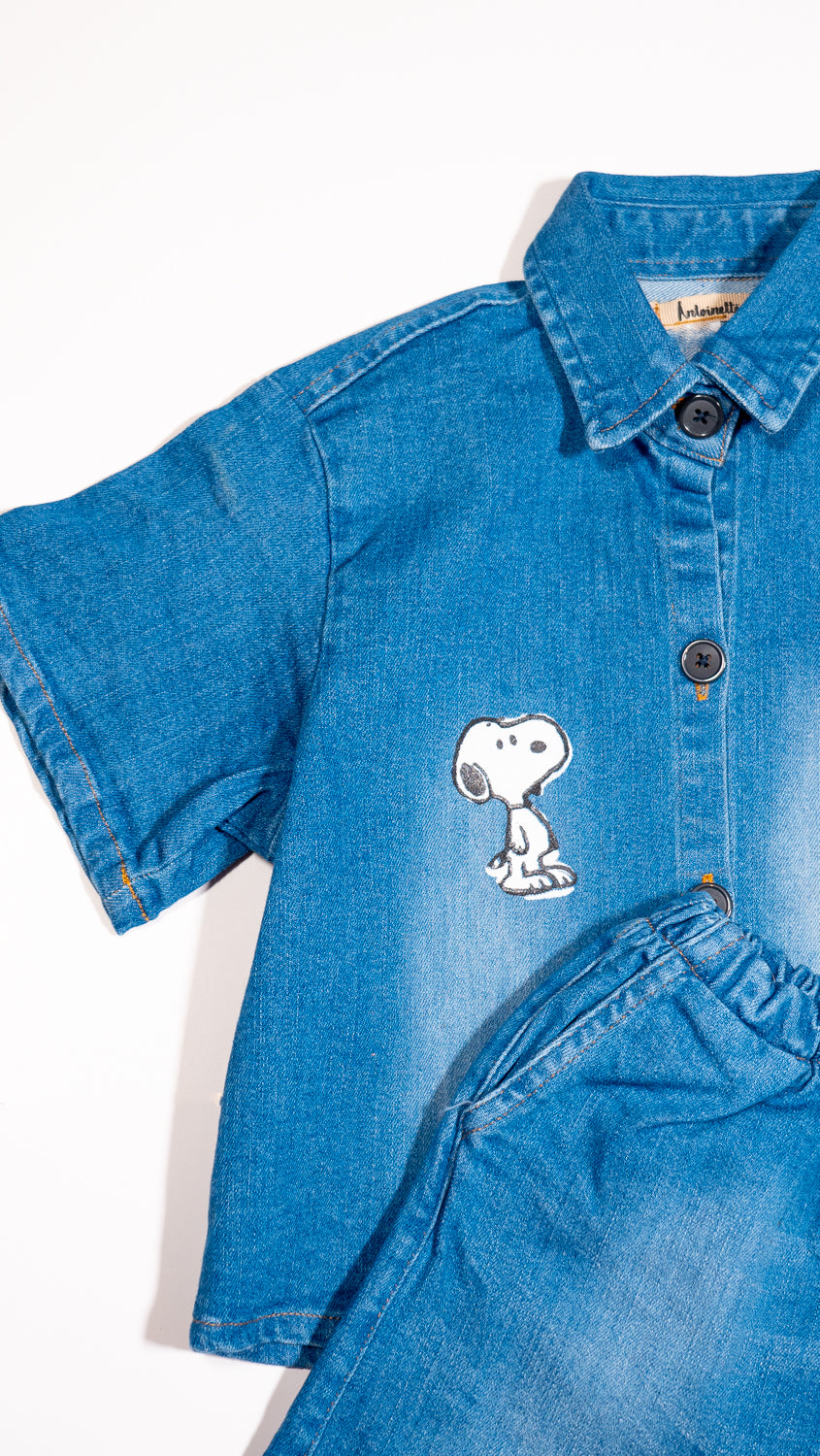 CONJUNTO SNOOPY DENIM