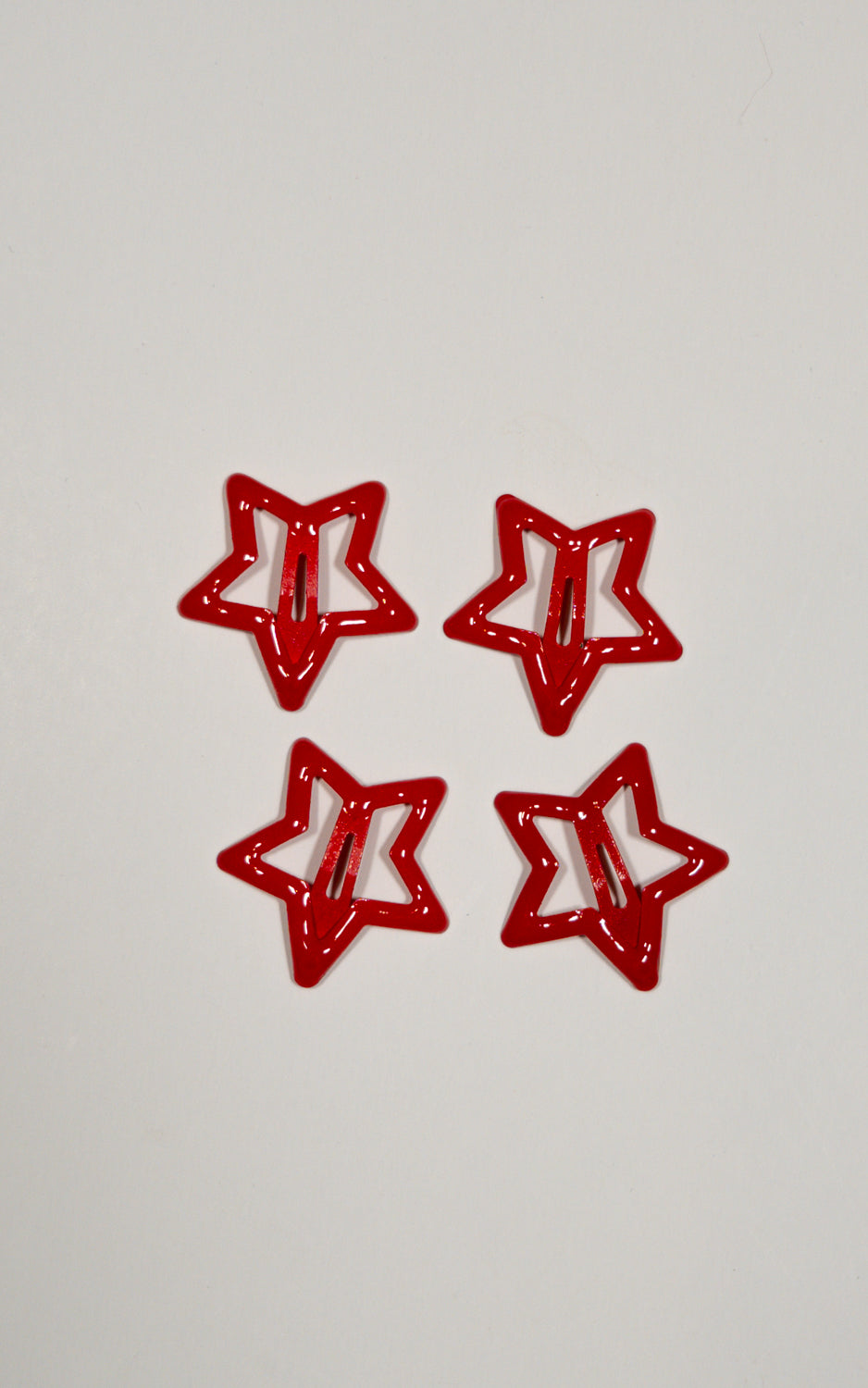 PACK HEBILLAS ROJAS ESTRELLA