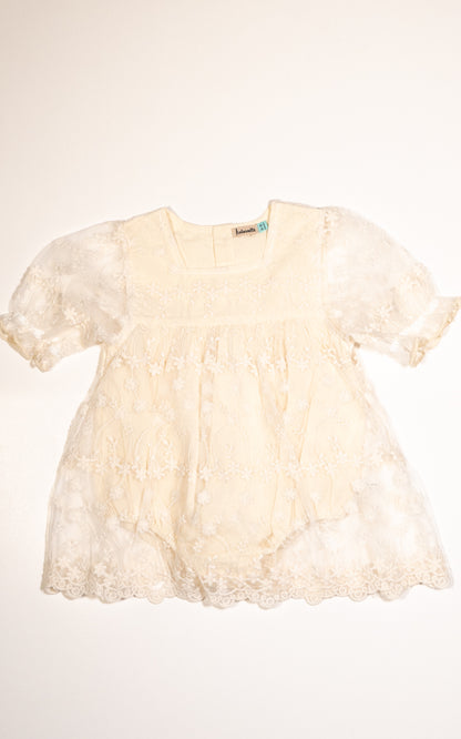 VESTIDO CIRILA TULL MARFIL