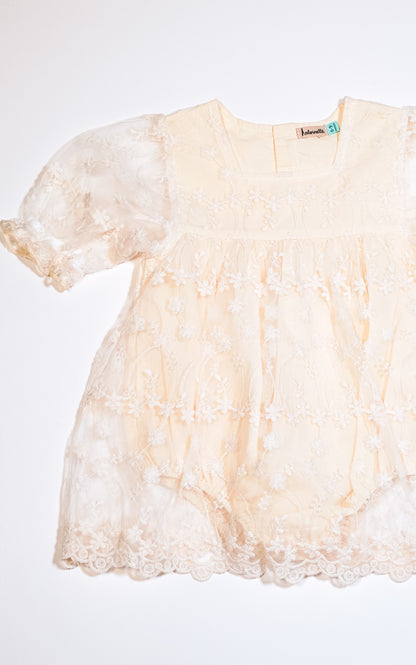 VESTIDO CIRILA TULL MARFIL
