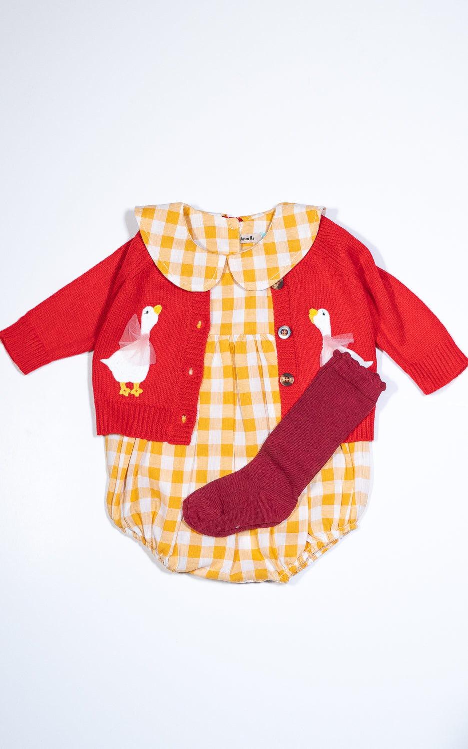 CARDIGAN ROJO PATITOS