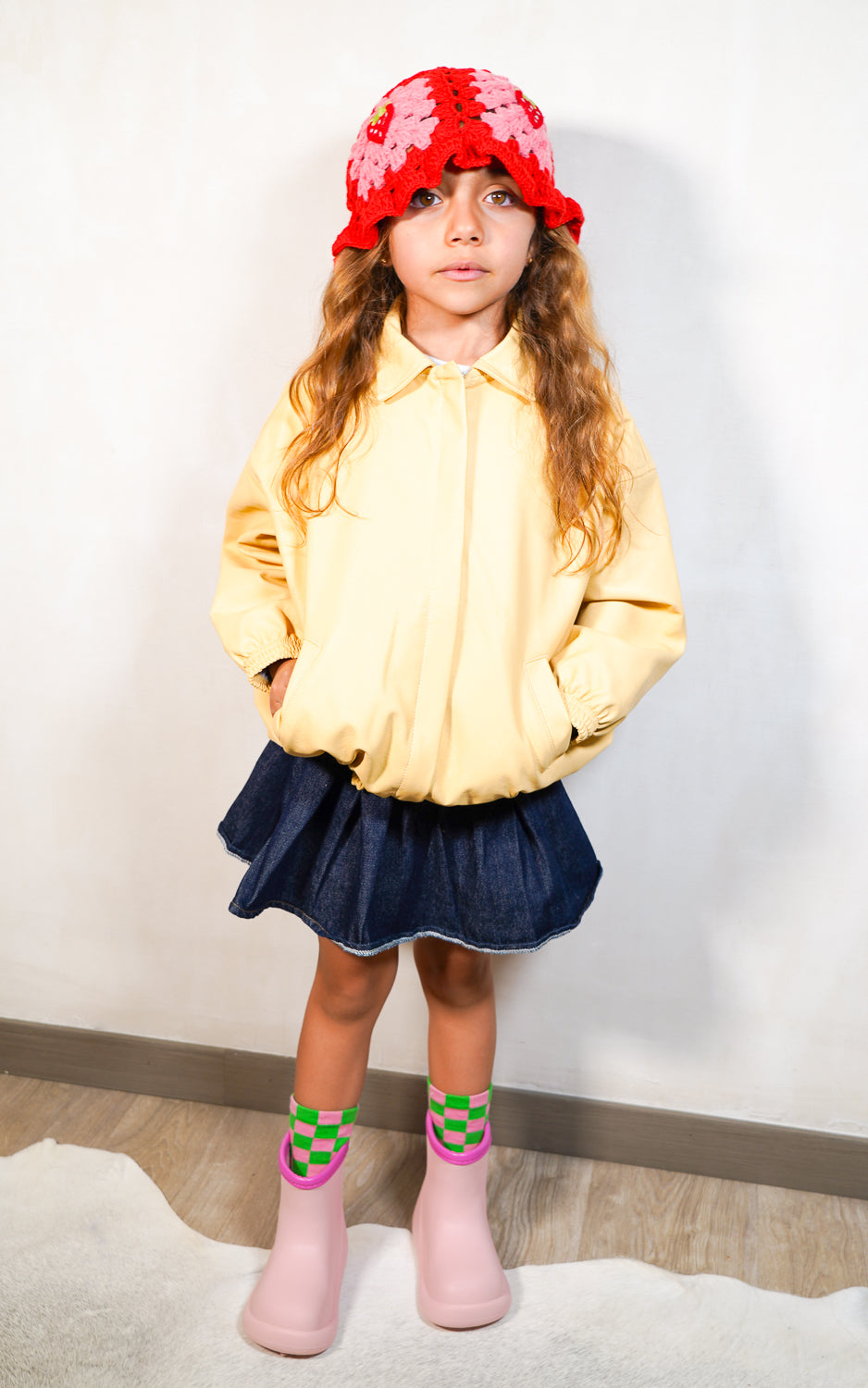 BOMBER VINTAGE MANTEQUILLA INFANTIL