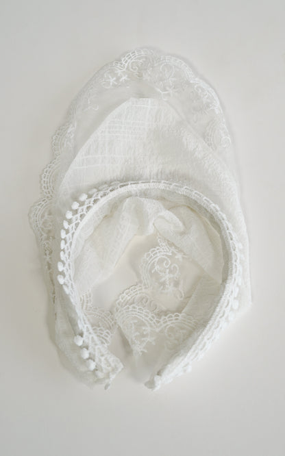 DIADEMA ENCAJE BLANCA