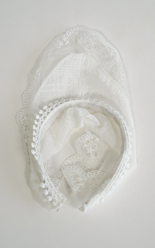 DIADEMA ENCAJE BLANCA