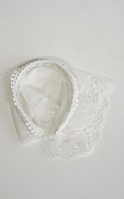 DIADEMA ENCAJE BLANCA