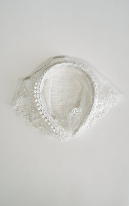 DIADEMA ENCAJE BLANCA