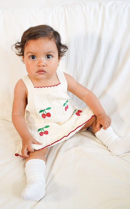 VESTIDO CEREZAS MARFIL
