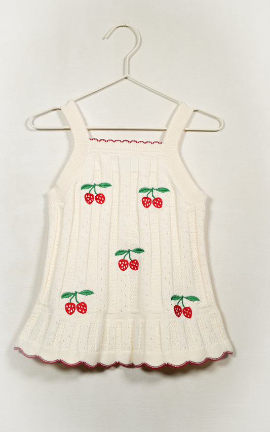 VESTIDO CEREZAS MARFIL