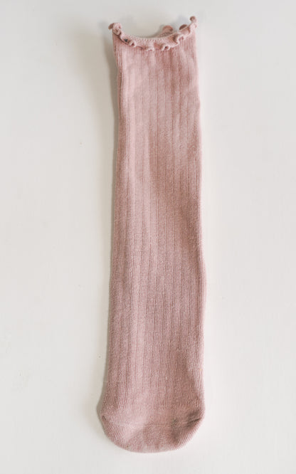 MEDIAS RIZADAS ROSA