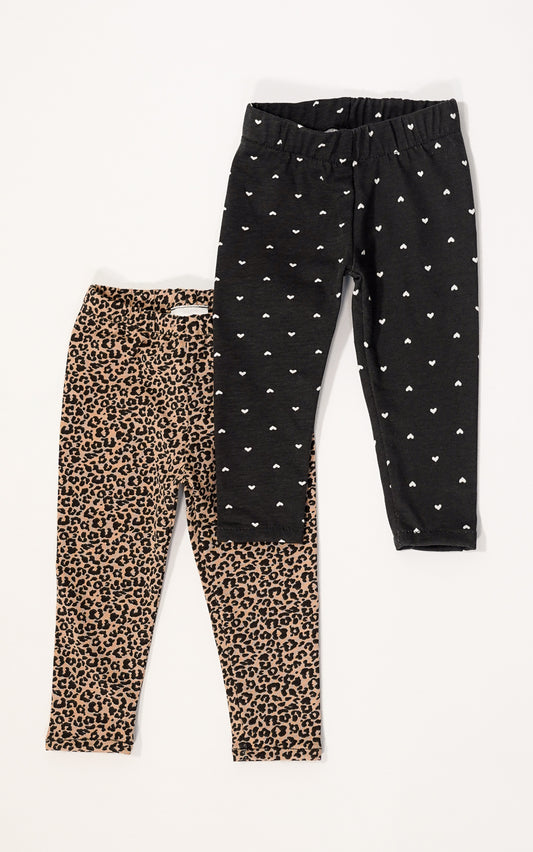 PACK LEGGINS ANIMAL Y CORAZON
