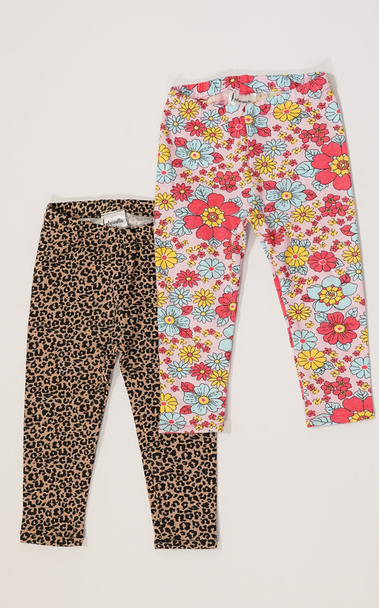 PACK LEGGINS FLORES Y ANIMAL