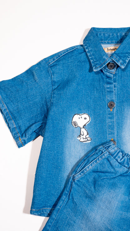 CONJUNTO SNOOPY DENIM