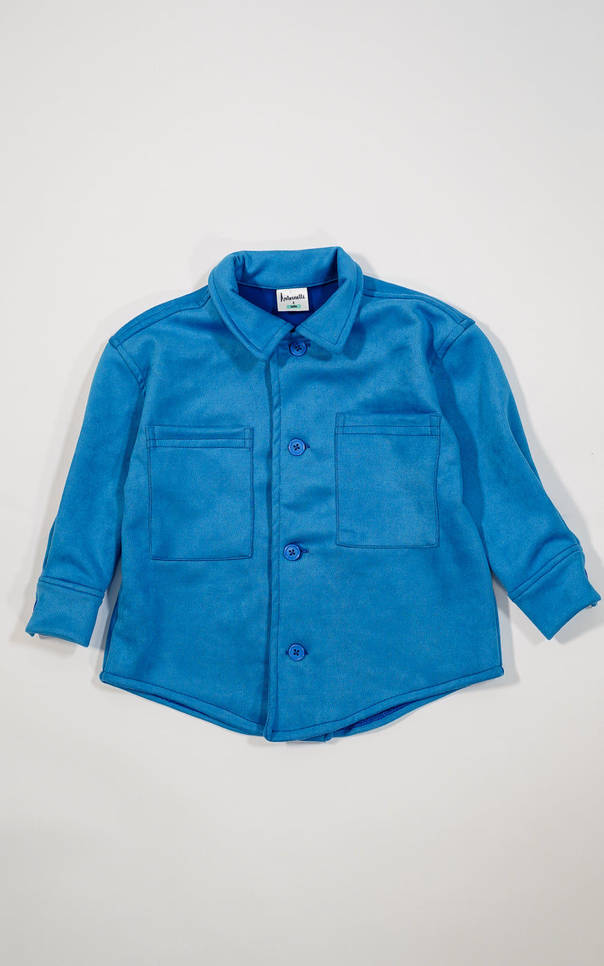 SOBRECAMISA AZUL GAMUZA