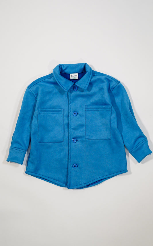 SOBRECAMISA AZUL GAMUZA