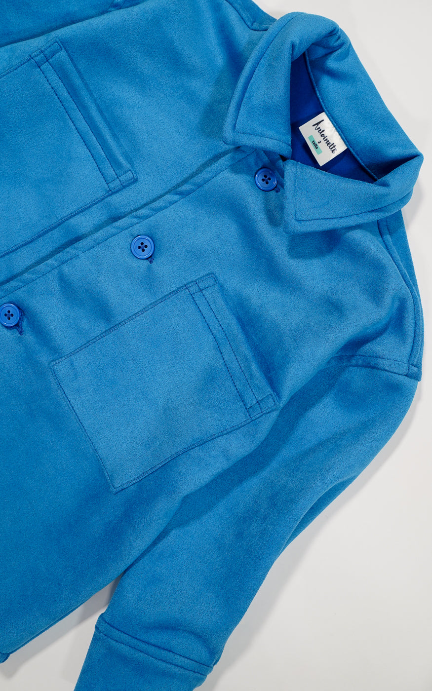 SOBRECAMISA AZUL GAMUZA