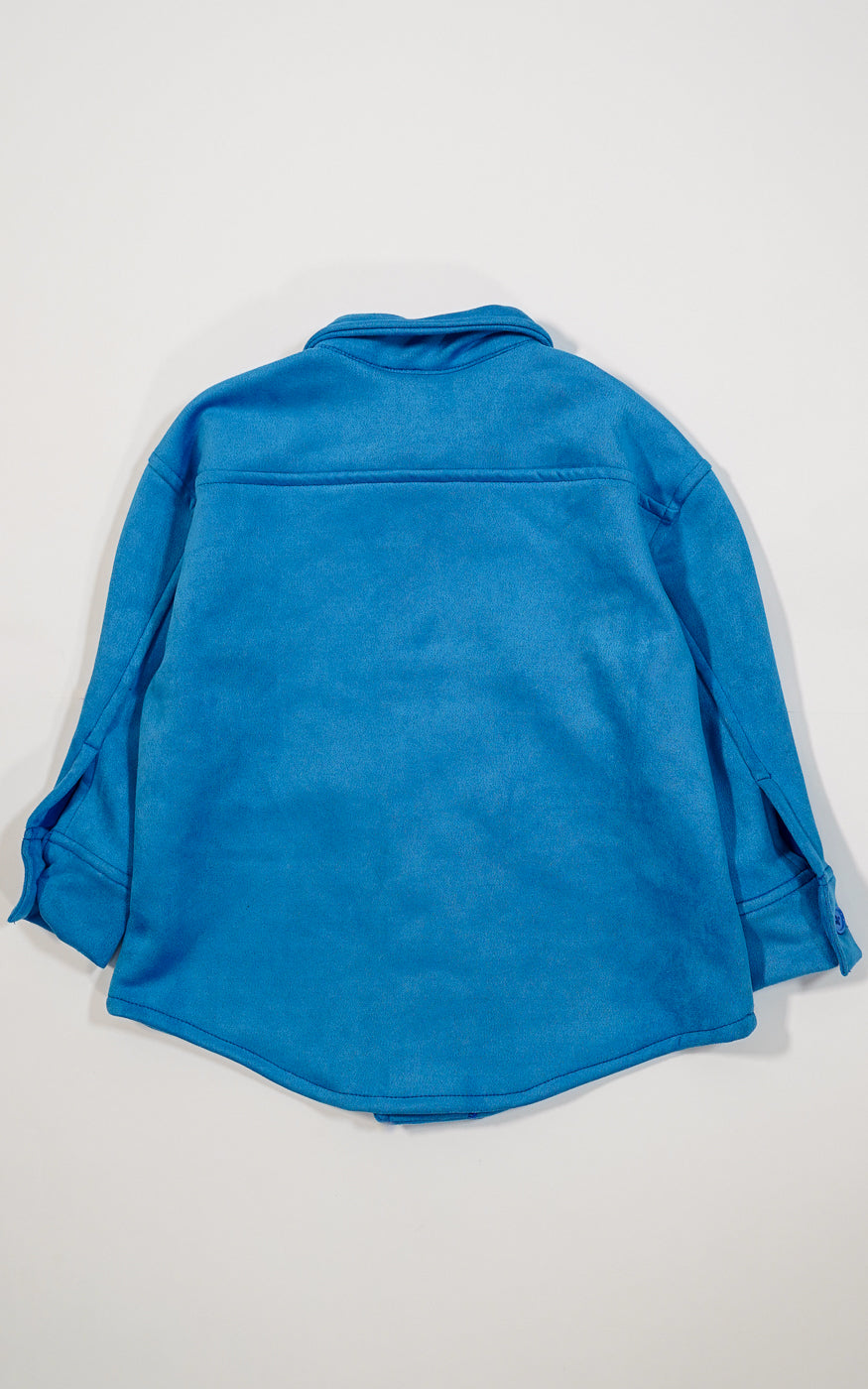 SOBRECAMISA AZUL GAMUZA