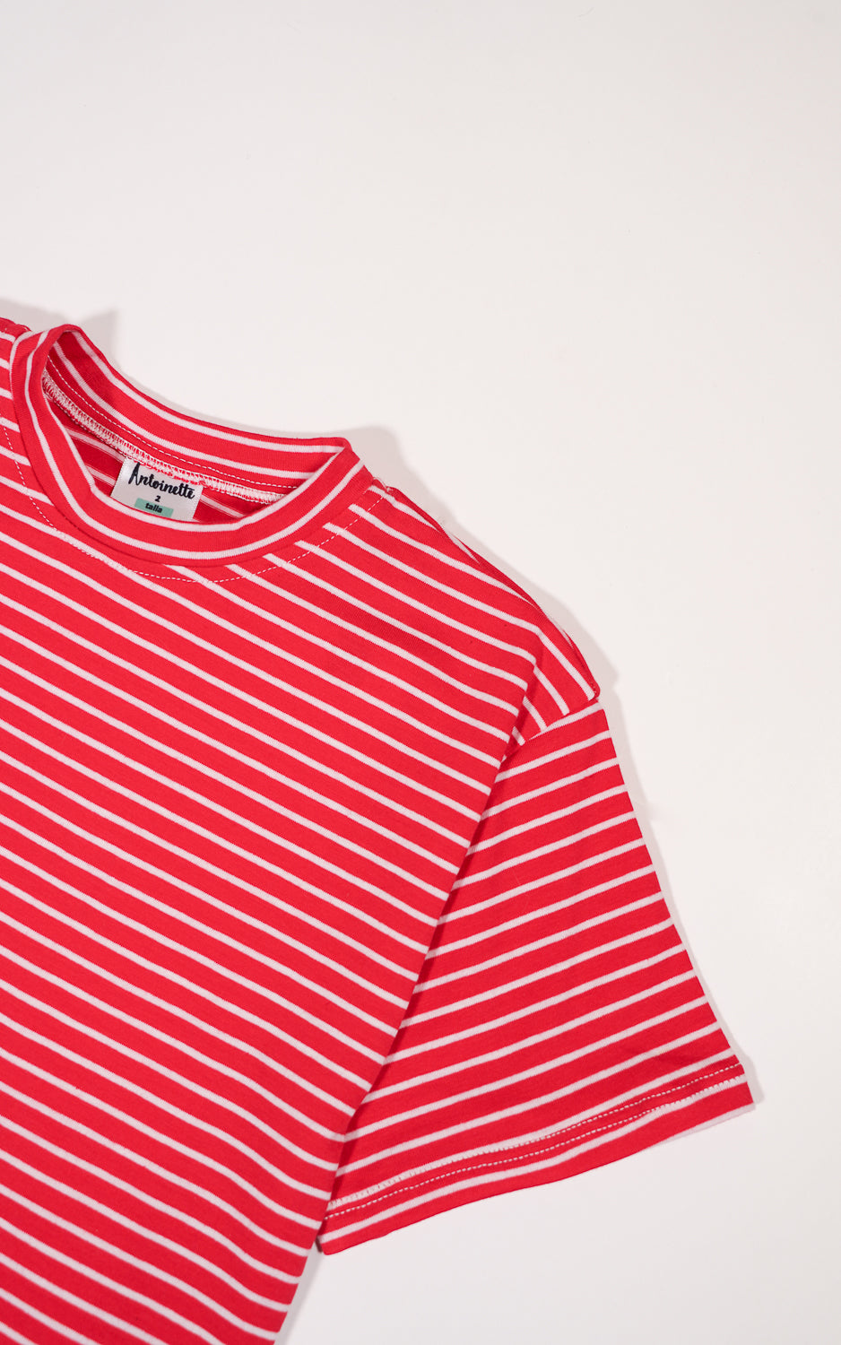 CAMISETA  RAYAS ROJA