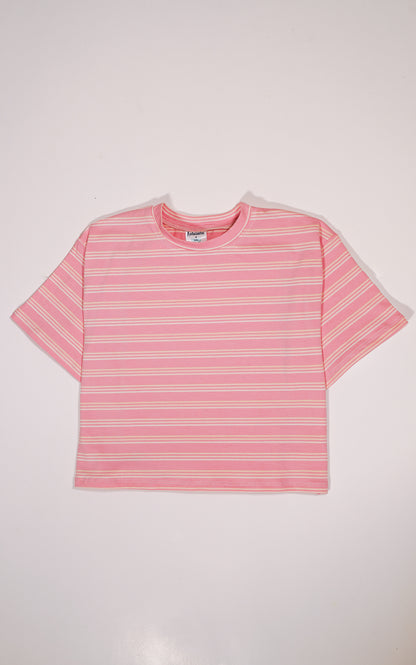 CAMISETA RAYAS ROSA