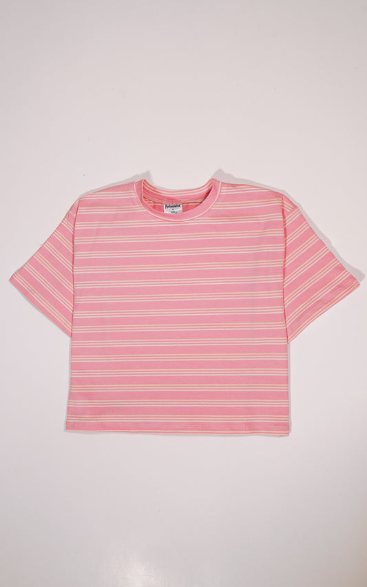 CAMISETA RAYAS ROSA