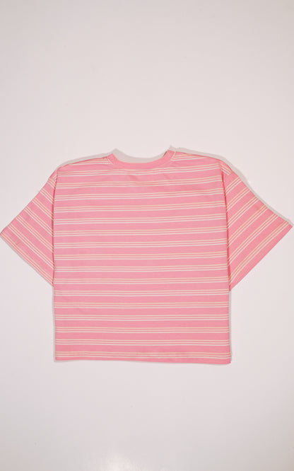 CAMISETA RAYAS ROSA