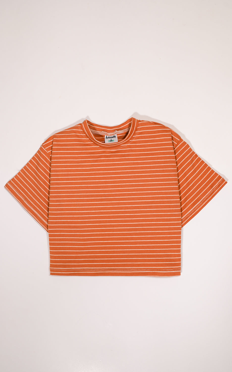 CAMISETA RAYAS OCRE