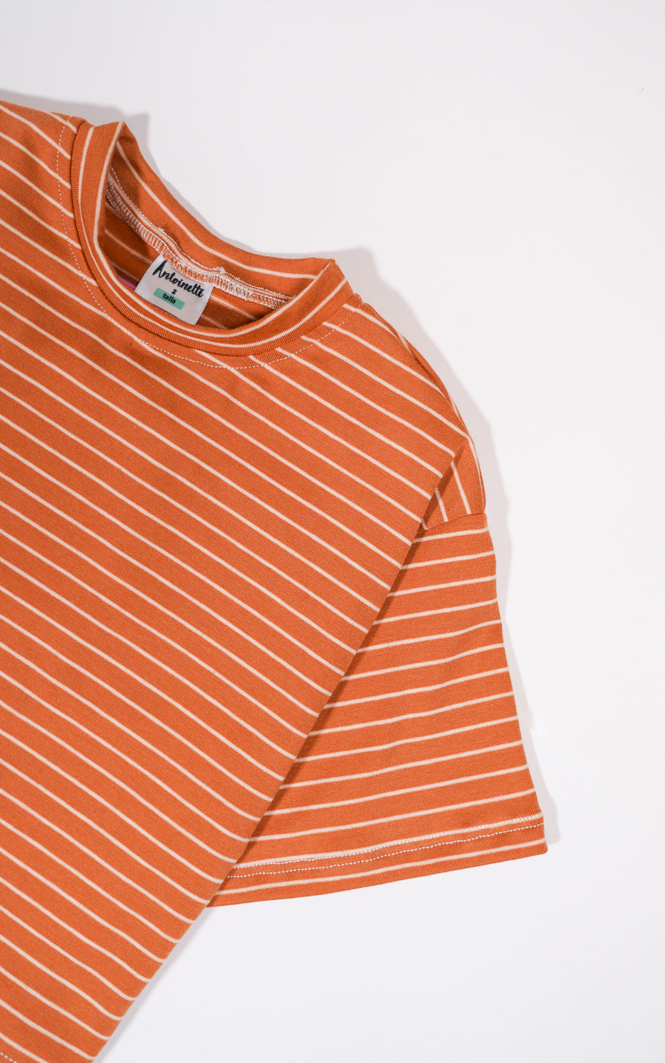 CAMISETA RAYAS OCRE