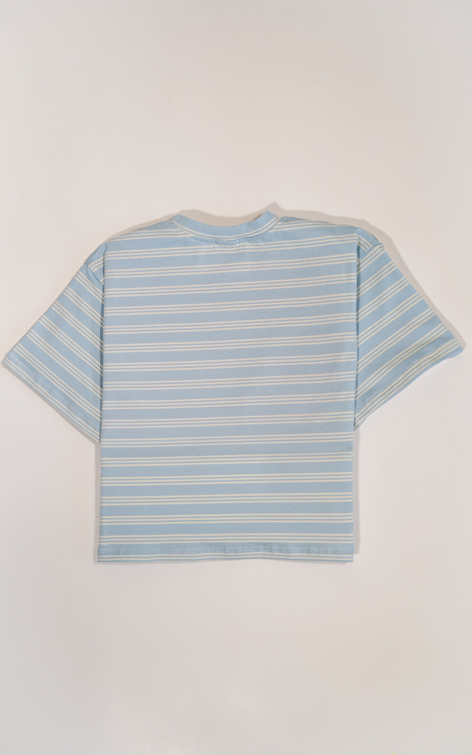 CAMISETA RAYAS CELESTE