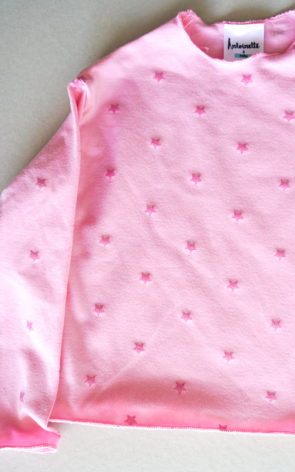 CAMISETA CELINE ESTRELLAS FUCSIA