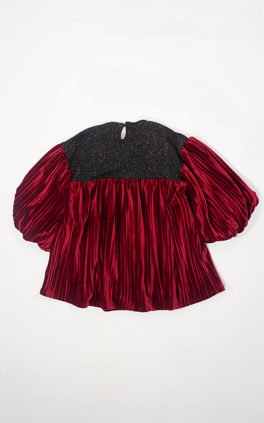VESTIDO VINO VELVET